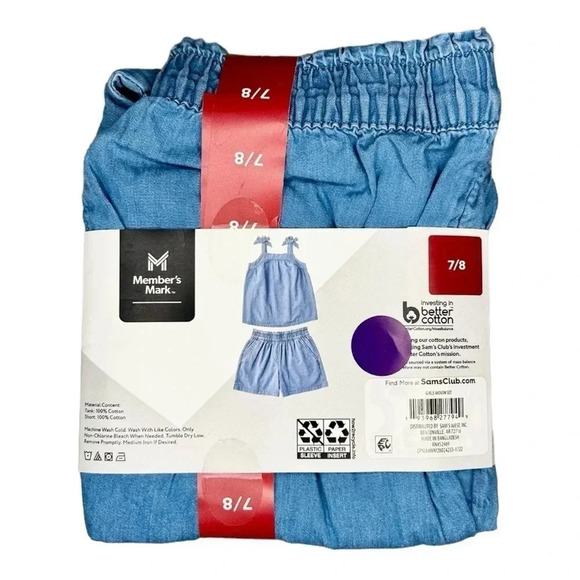 Member's Mark Girl's 2 Piece Tank and Short Set Sizes: 7/8 & 14/16 NWT - Picture 3 of 9